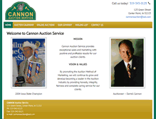Tablet Screenshot of cannonauction.com